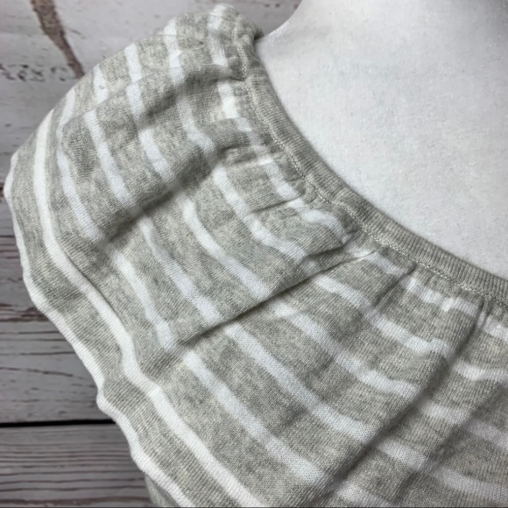 NWOT J.Crew One Shoulder Ruffle Striped Tank - Picture 3 of 6
